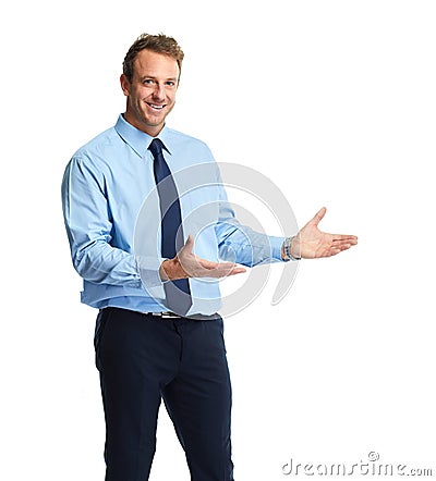 Business man presenting Stock Photo