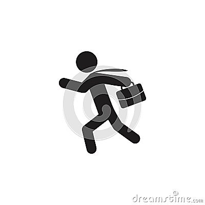 business man running around icon. Detailed icon of head hunting and employee icon. Premium quality graphic design. One of the coll Stock Photo