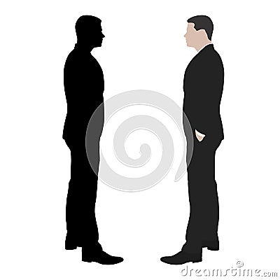 Business man standing with hands in pockets Vector Illustration