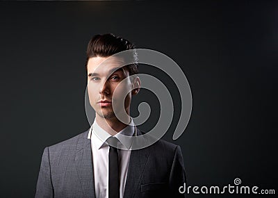 Business man in suit and tie Stock Photo