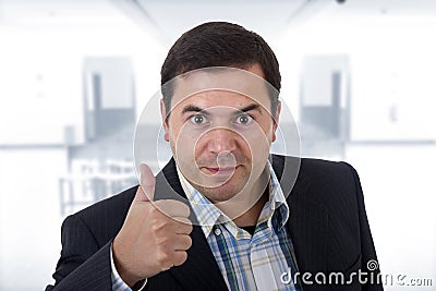 Business man thumbs up on Stock Photo