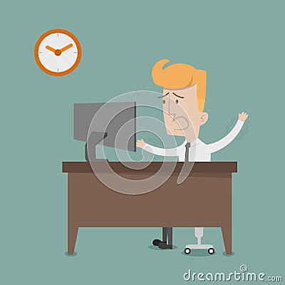 Business man urgent Vector Illustration