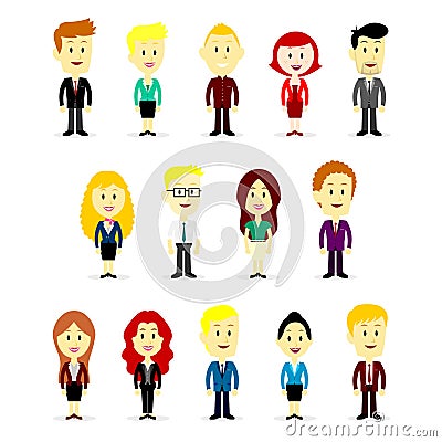 Business Man and Woman Vector Illustration