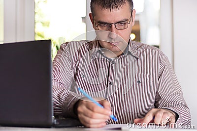 Efficiency and Professionalism: A Dynamic Workspace Stock Photo