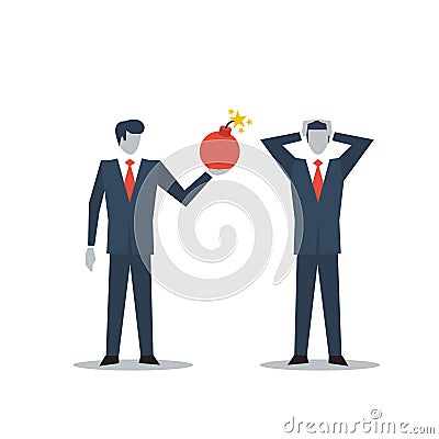 Business management in crisis Vector Illustration