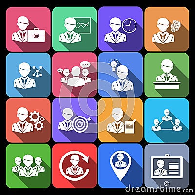 Business and Management Icons Vector Illustration