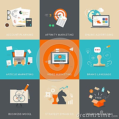 Business & Marketing Concepts for Account Planning. Vector Illustration