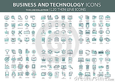 Business and marketing, programming, data management, internet connection, social network, computing, information. Vector Illustration