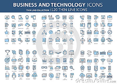 Business and marketing, programming, data management, internet connection, social network, computing, information. Vector Illustration