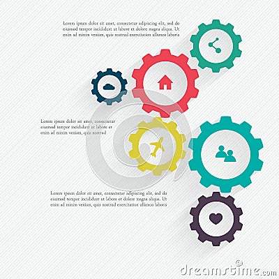 Business mechanism concept. Vector Illustration