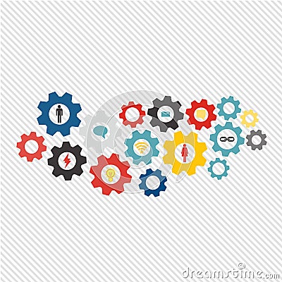 Business mechanism concept. Abstract background Vector Illustration