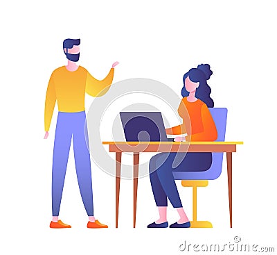 Business meeting concept Vector Illustration