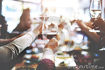 Business Meeting Eating Cheers Happiness Concept Stock Photo