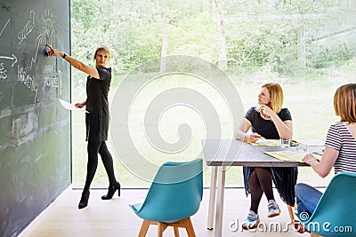 Business meeting of a female start up Stock Photo