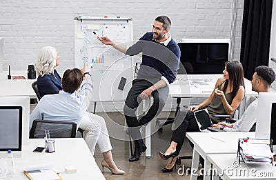Business meeting or a presentation in modern conference room Stock Photo
