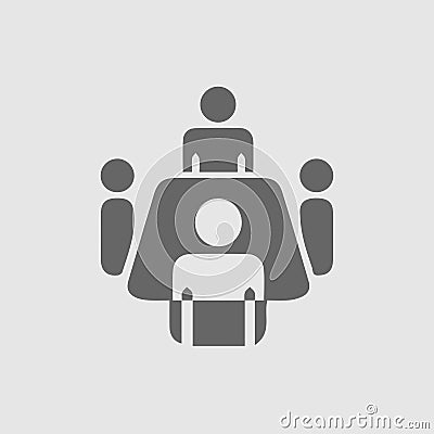 Business meeting vector. Meeting icon. Office meeting simple isolated symbol Vector Illustration