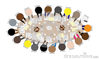 Business Meeting Vector Illustration