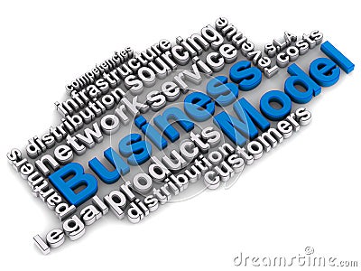 Business model words Stock Photo