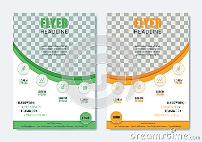 Business Modern Brochure Template. Minimalist Clean Flyer Layout Vector Illustration