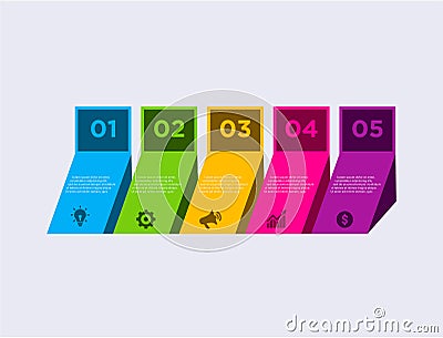 Business modern infographic. vector infographics timeline design template. step set. vector illustration. colorful Vector Illustration
