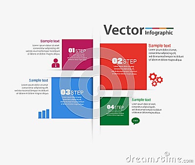 Business modern infographics elements options banner Vector Illustration
