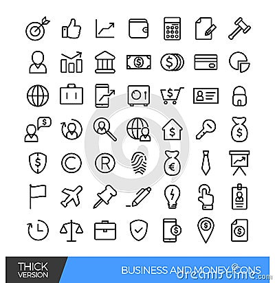 Business and Money Linear line icons Vector Illustration