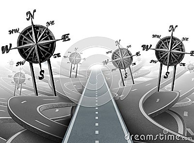 Business Navigation Success Cartoon Illustration