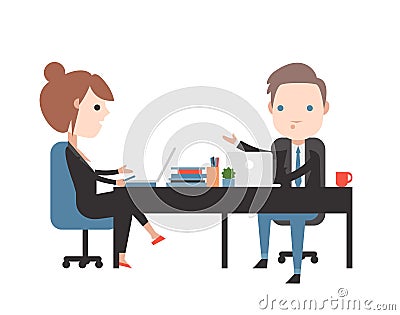 Business negotiations Vector Illustration
