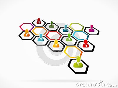 Business networking Vector Illustration