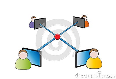 Business networking icon Vector Illustration