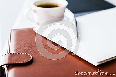 Business office desk, work productivity concept Stock Photo