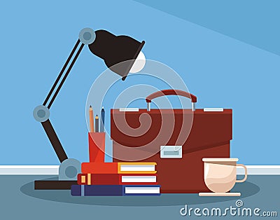 Business and office elements Vector Illustration