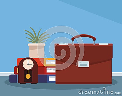 Business and office elements Vector Illustration