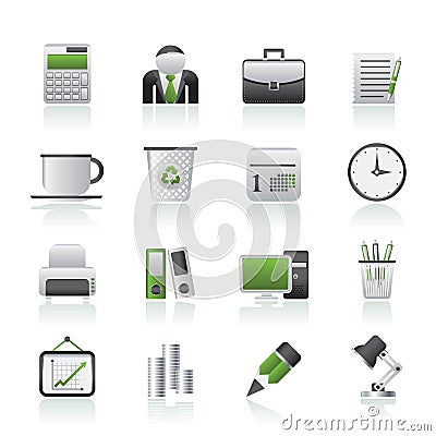 Business and office icons Vector Illustration