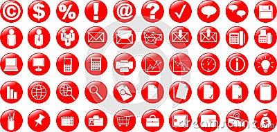 Business and office icons Stock Photo