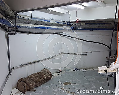 Business office overhaul, repair and finishing Stock Photo