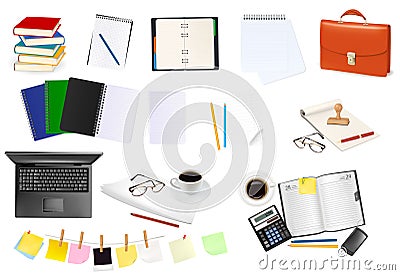 Business and office supplies. Vector Illustration