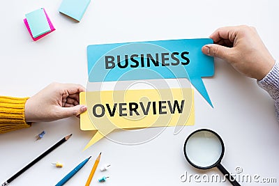 Business overview or outlook of goal and plan concepts.marketing strategy Stock Photo