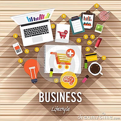 Business panel Vector Illustration