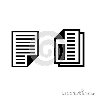 business paper icons flat illustration Vector Illustration