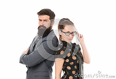 Business partners leadership and cooperation balance. Office job and business. Business concept. Nothing personal just Stock Photo