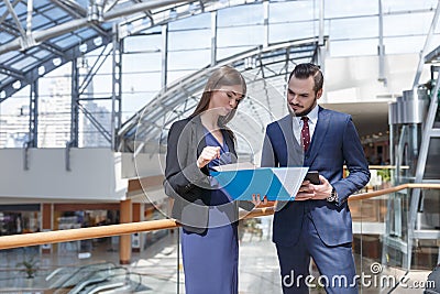 Business partners talking Stock Photo