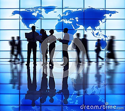 Business Partnership Supporting Global Business Stock Photo