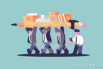 Business partnership team building work Vector Illustration