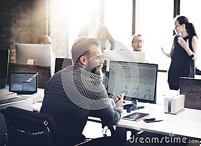 Business People Analysis Thinking Finance Growth Success Concept Stock Photo