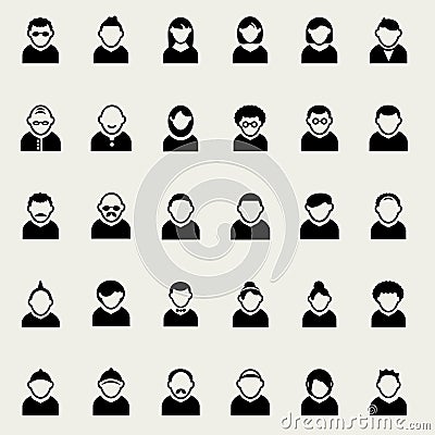 Business people avatar icons. Vector illustration Vector Illustration