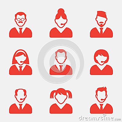 Business people avatar icons. Vector illustration.User sign icon. Person symbol. Vector Illustration