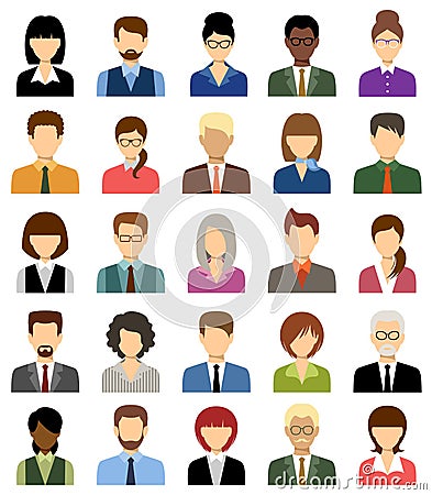 Business people avatars Vector Illustration