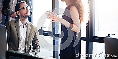 Business People Busy Working Talking Concept Stock Photo