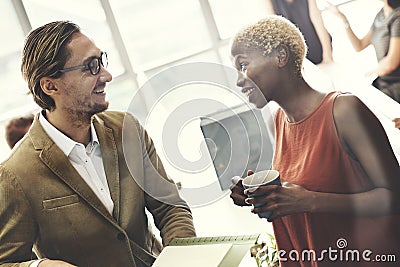 Business People Busy Working Talking Concept Stock Photo